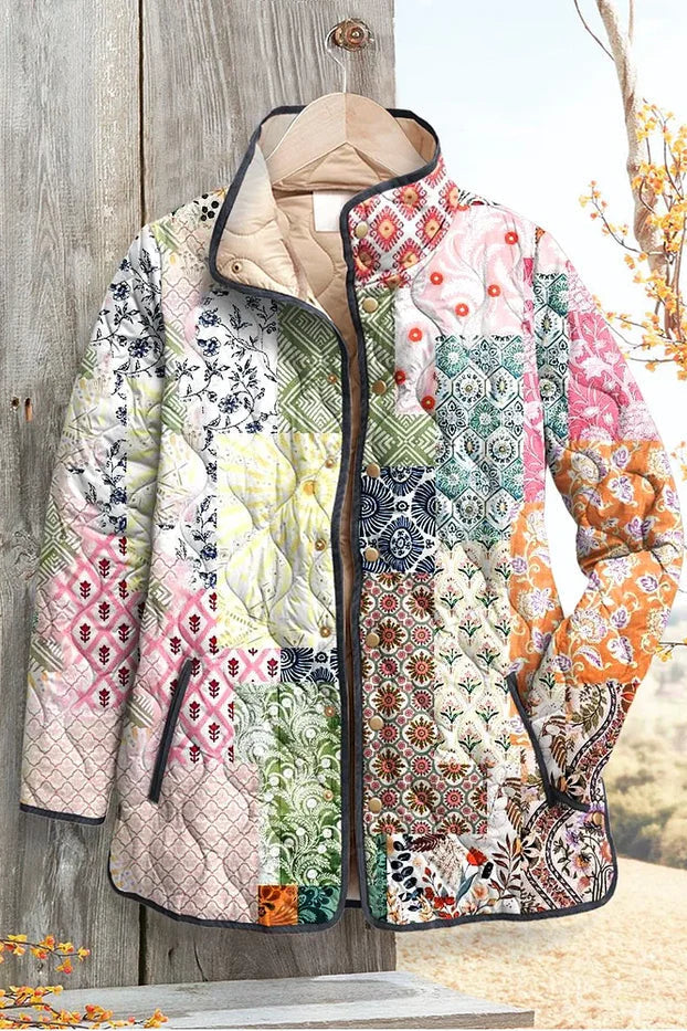 Callista – Quilted Jacket in Patchwork Look