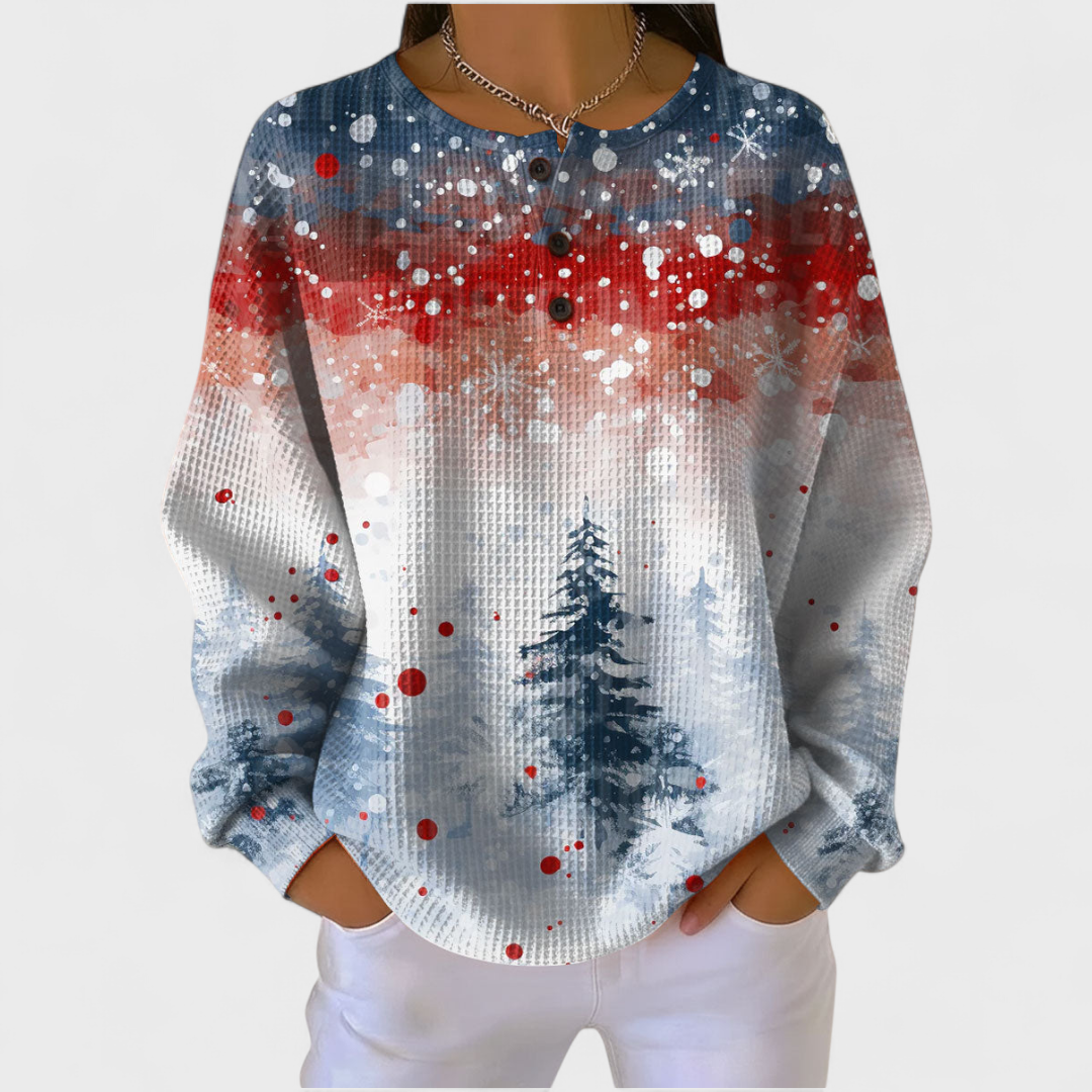 Effie – Sweater with Winter Forest