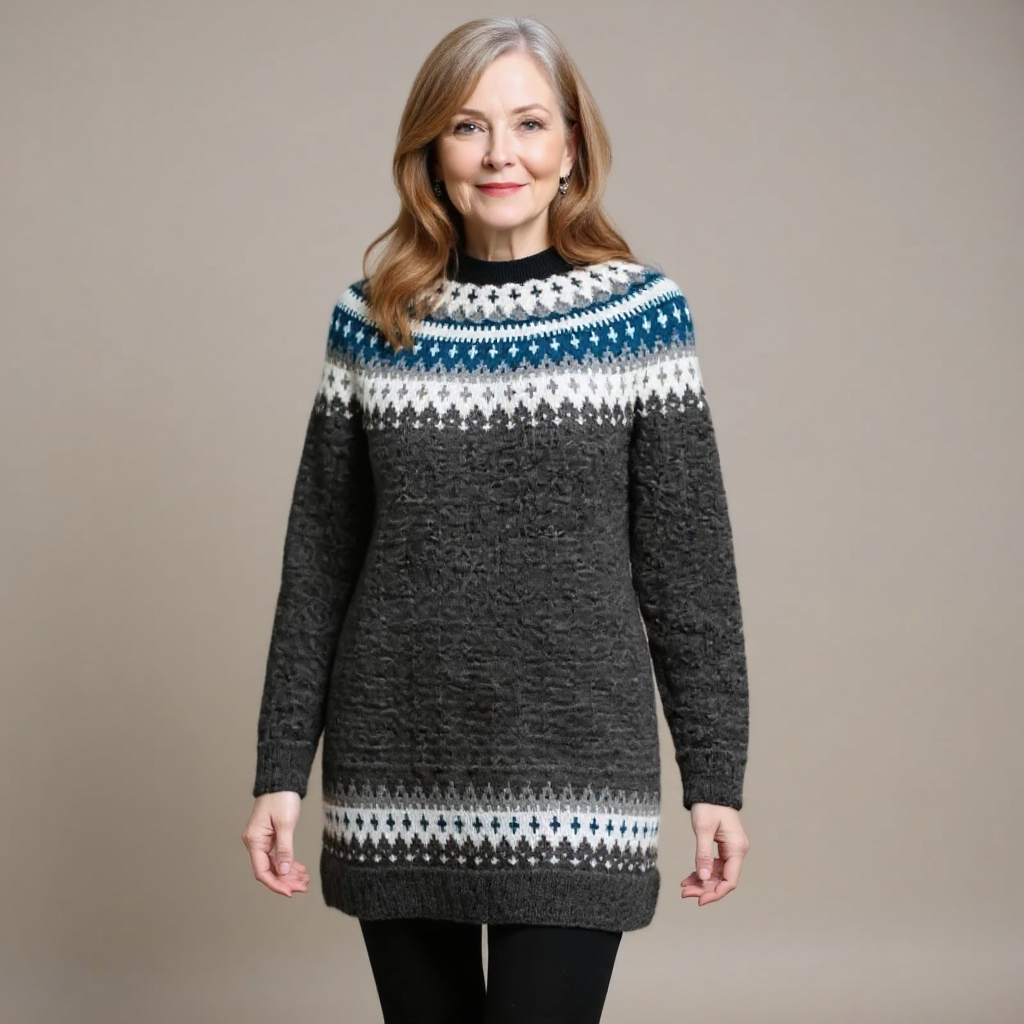 Maude – Long Sweater with Nordic Hem