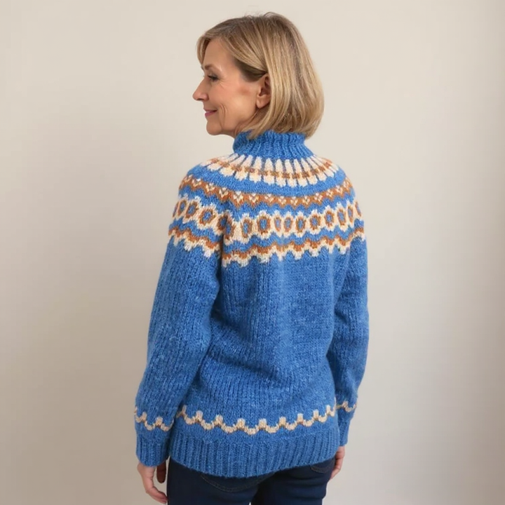 Gemma – Turtleneck Sweater in Nordic Pattern