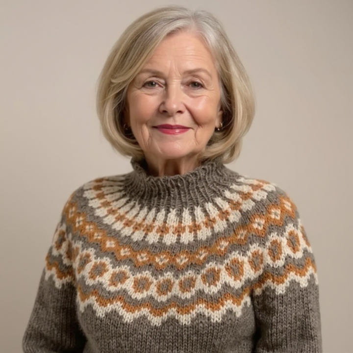 Gemma – Turtleneck Sweater in Nordic Pattern