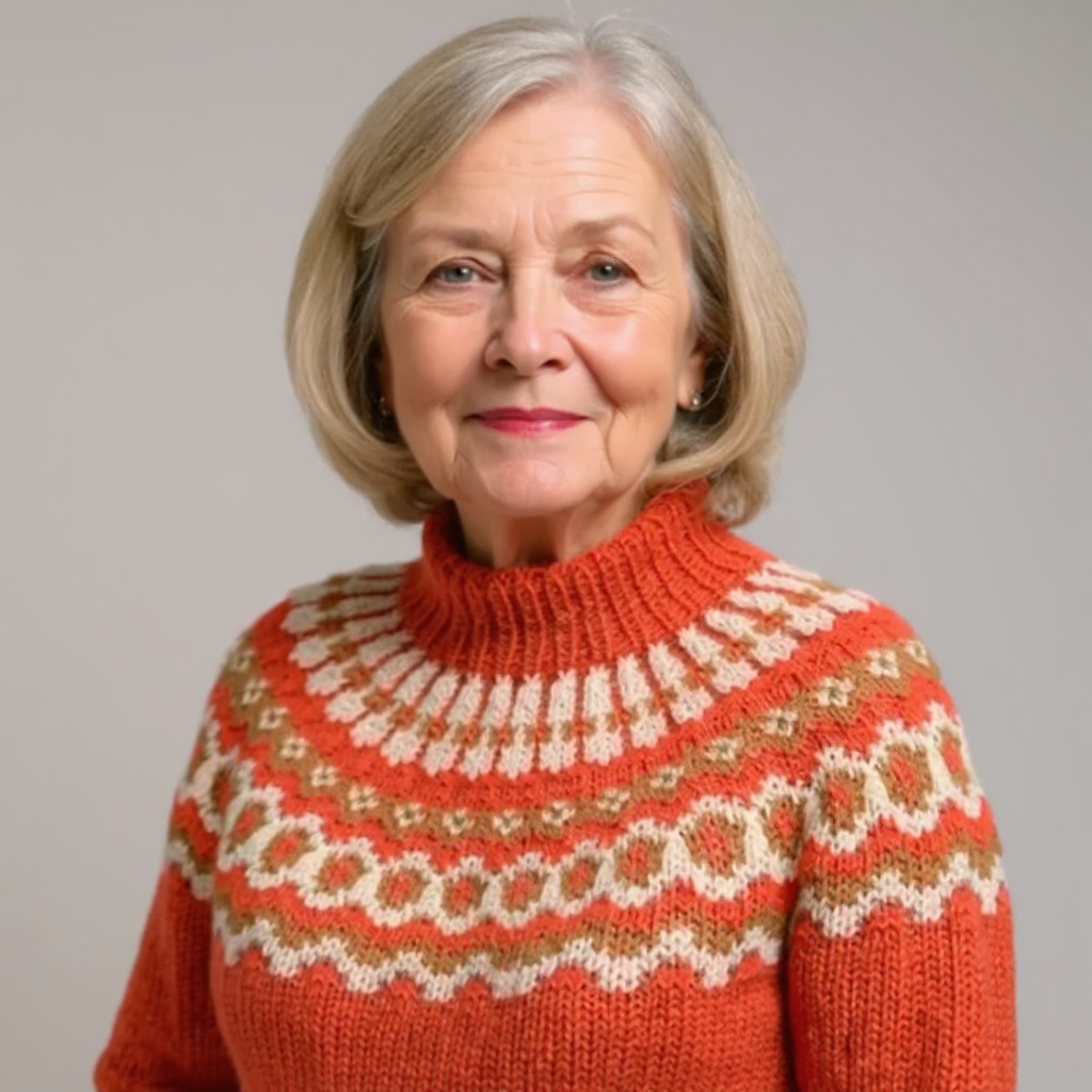 Gemma – Turtleneck Sweater in Nordic Pattern