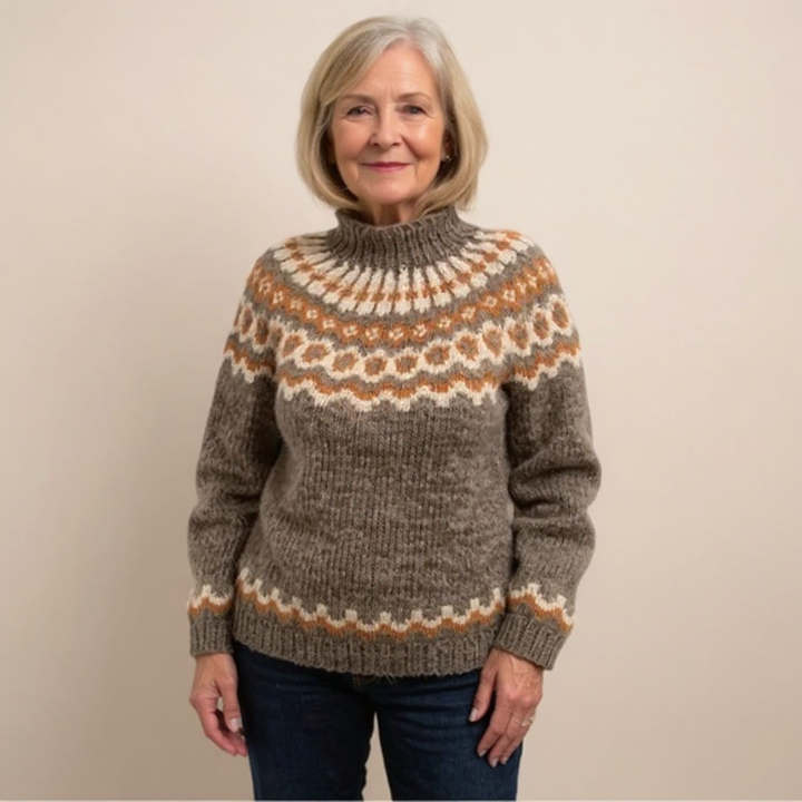 Gemma – Turtleneck Sweater in Nordic Pattern