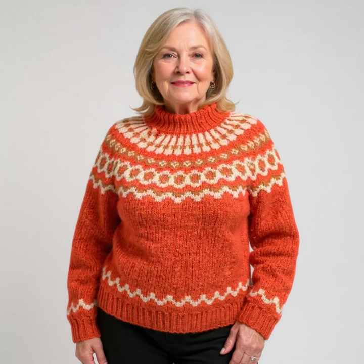 Gemma – Turtleneck Sweater in Nordic Pattern