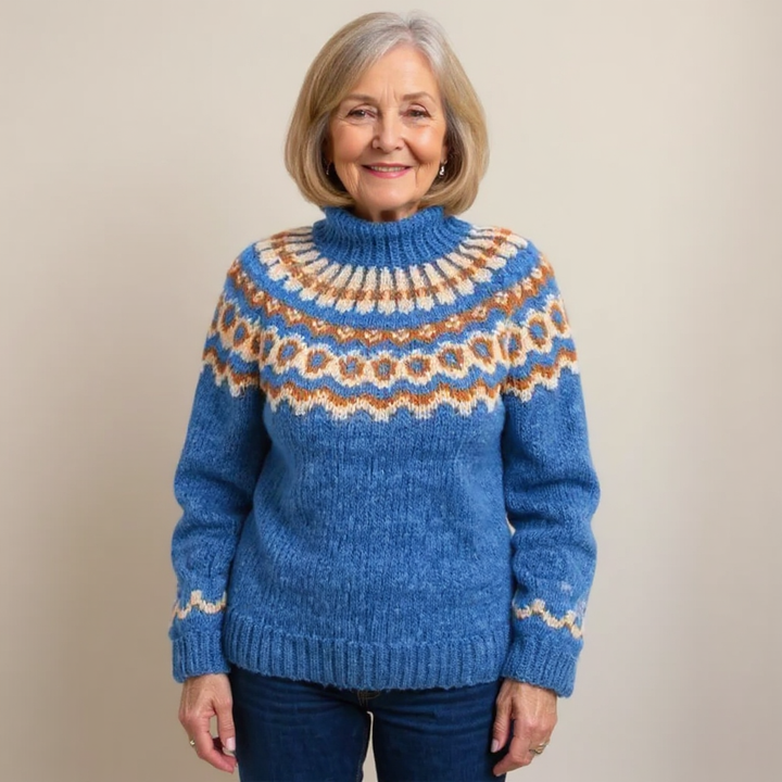 Gemma – Turtleneck Sweater in Nordic Pattern
