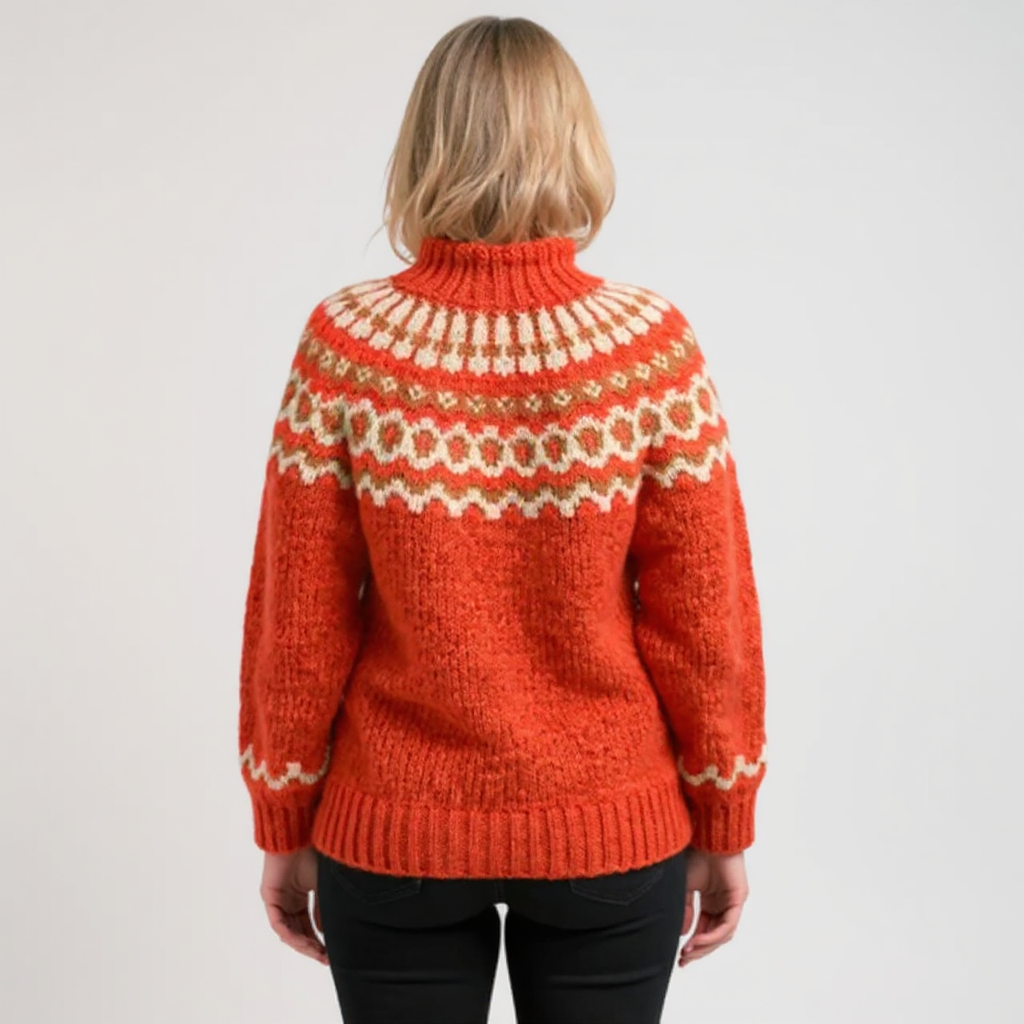 Gemma – Turtleneck Sweater in Nordic Pattern