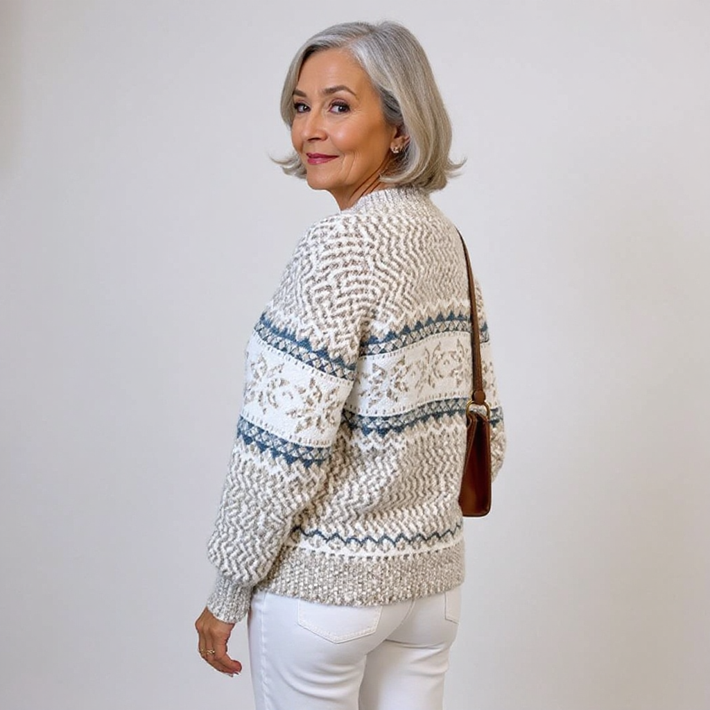 Eliza – Sweater with Snow Crystals
