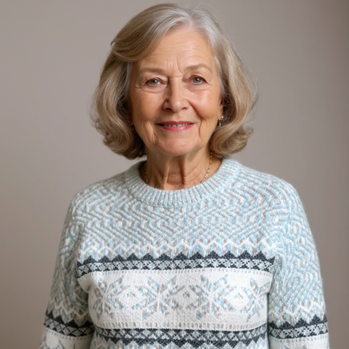 Eliza – Sweater with Snow Crystals