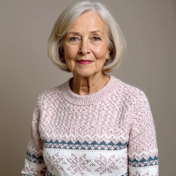 Eliza – Sweater with Snow Crystals