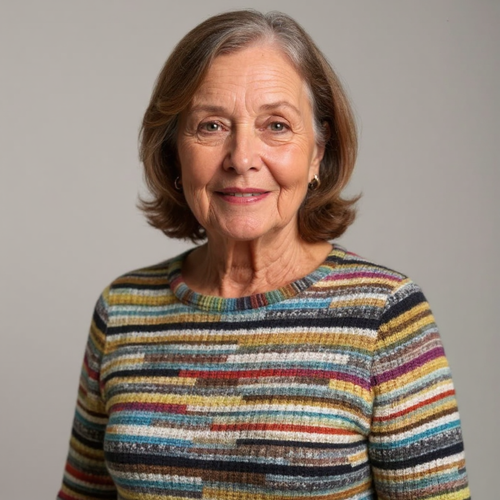 Lillian – Sweater in Fine Rainbow Stripes