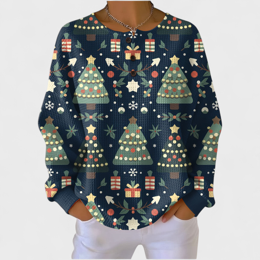Josie – Sweater with Christmas Trees
