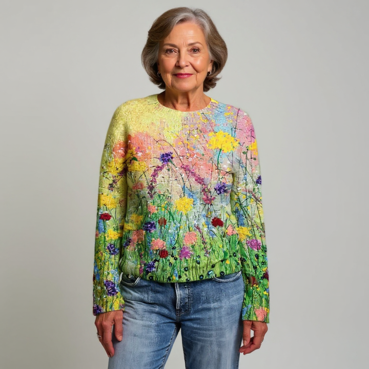 Moira – Sweater with Wildflower Meadow