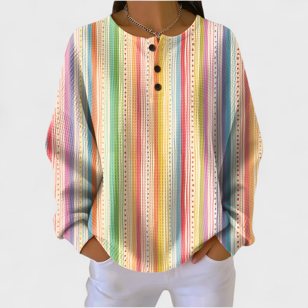 Emmeline – Sweater in Rainbow Stripes