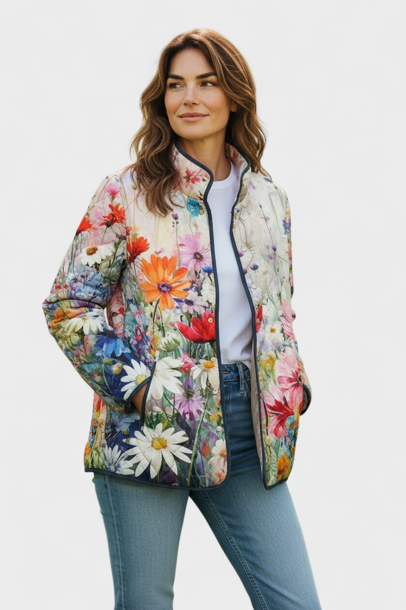 Gertie – Quilted Jacket with Summer Meadow