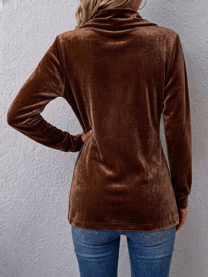 Women's open blazer with soft shimmering surface